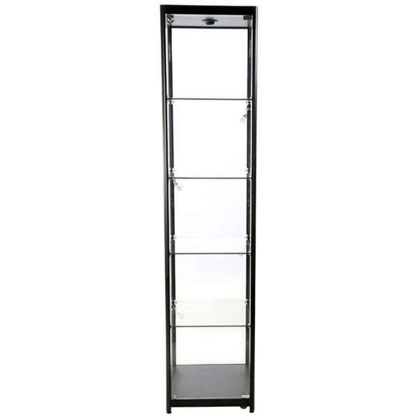 Showcase Tower Solo, black, with LED spots