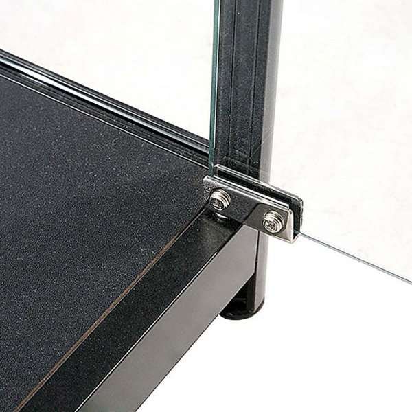 Showcase Tower Solo, black, with LED spots