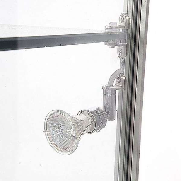 Showcase Tower Solo, silver, with LED spots