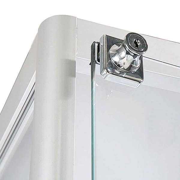 Showcase Tower Solo, silver, with LED spots