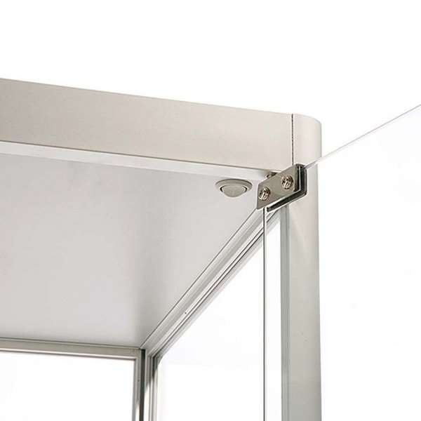 Showcase Tower Solo, silver, with LED spots