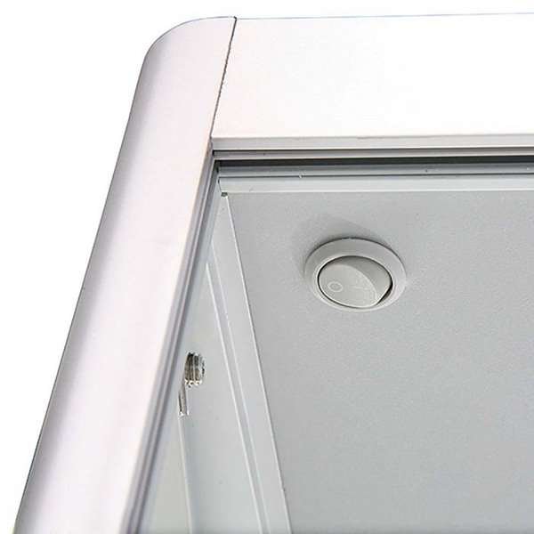 Showcase Tower Solo, silver, with LED spots