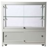 Showcase Counter Duo, silver, with storage and LED spots #10