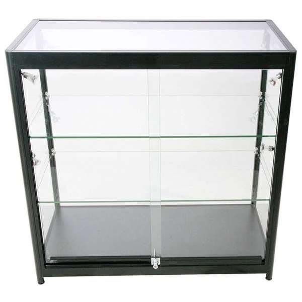 Showcase Counter Duo, black, with LED spots