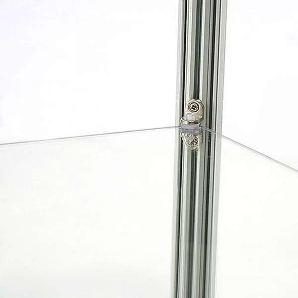 Showcase Counter Duo, silver, with LED spots