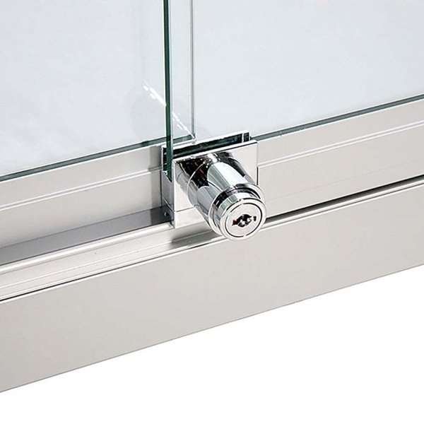 Showcase Counter Duo, silver, with LED spots