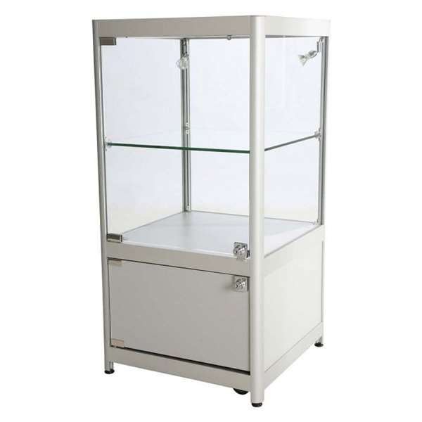 Showcase Counter, Solo, silver, with storage and halogen spots