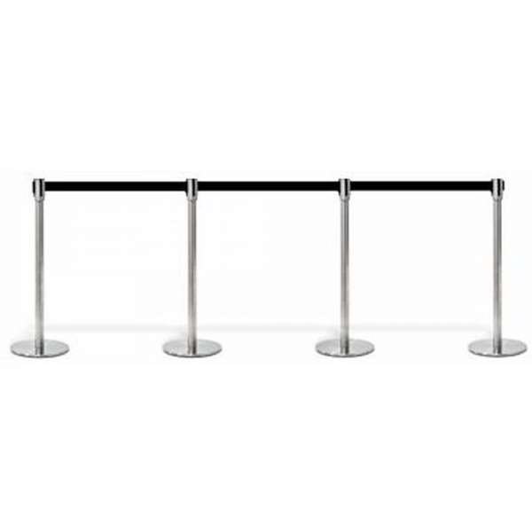 Crowd control belt  holder, wall - Black