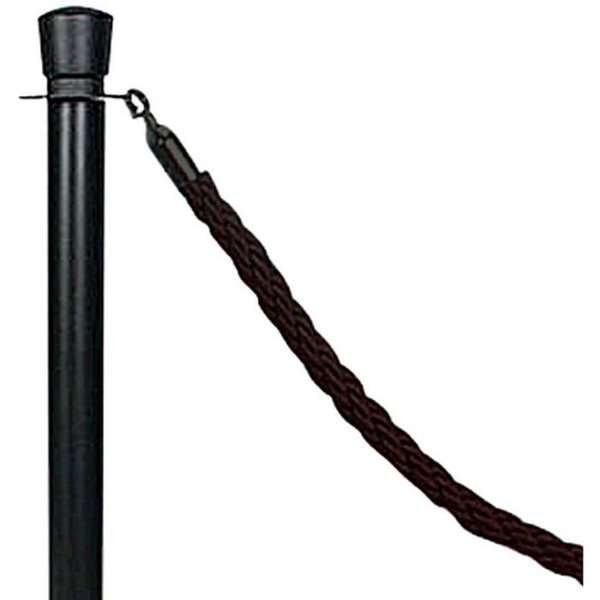 Wall fitting, black, for Crowd Barrier rope/pole