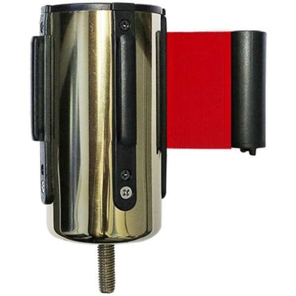 Crowd Control System, pole with Red belt. Gold System