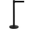 Crowd Barrier, black stand with black 3 meter belt #1