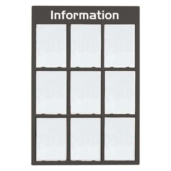 Info Module Board 9xA4 Charcoal, RAL 7016