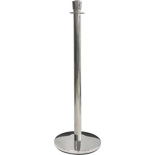 Crowd Barrier stand, silver, for rope/banner pole
