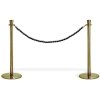 Crowd Control System, 2 poles with black rope. Gold System #1