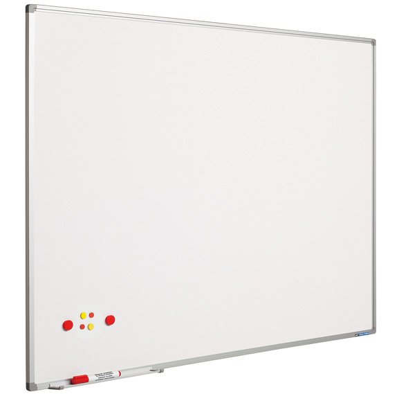 Whiteboard with aluminum frame for intensive use, choose from 25 sizes - 120x400
