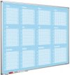 Whiteboard with annual calendar 90x120 cm - Aug-Jul #1