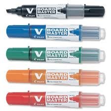 Pilot whiteboard marker medium with broad chisel tip in a pack of 5 pcs.
