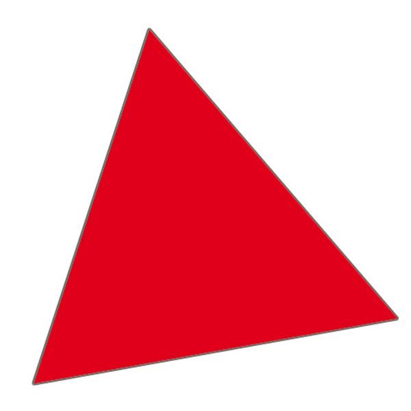 Magnet triangle 2x2 cm (49 pcs per sheet) - Red