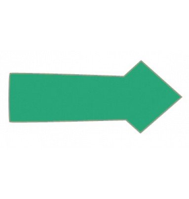 Magnet arrow 1x2 cm (30 pieces per sheet) - Green