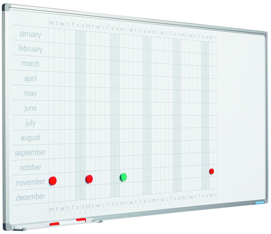 Planning Board - Annual Calendar with Days - 60x120 cm