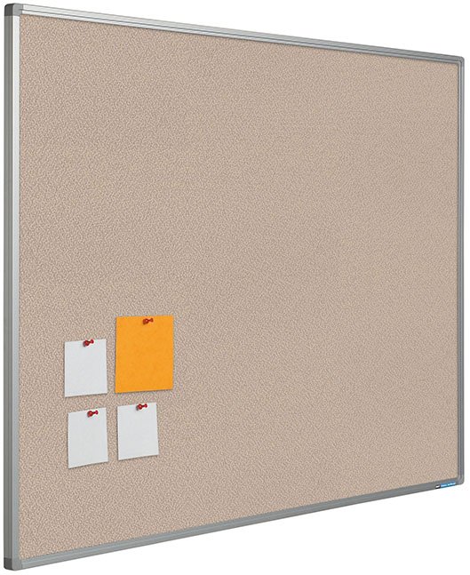 Bulletin boards with Camira fabric. Pastel. Color: Light Natural YS108; HxW (cm): 120x180 cm