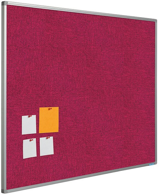 Bulletin boards with Camira fabric - 60x90cm, Dark-pink