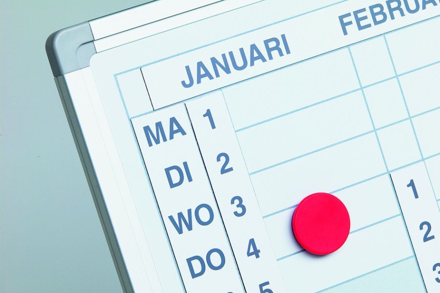 Planner Softline profile 8mm Vertical year, GB, incl. month-/day-/numberstrips, 60x90 cm