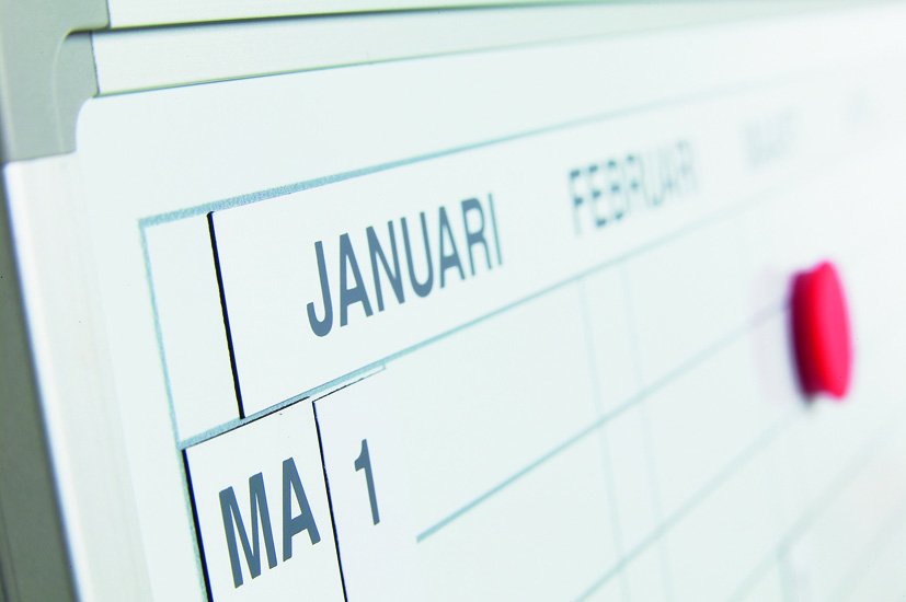 Planner Softline profile 8mm Vertical year, GB, incl. month-/day-/numberstrips, 60x90 cm