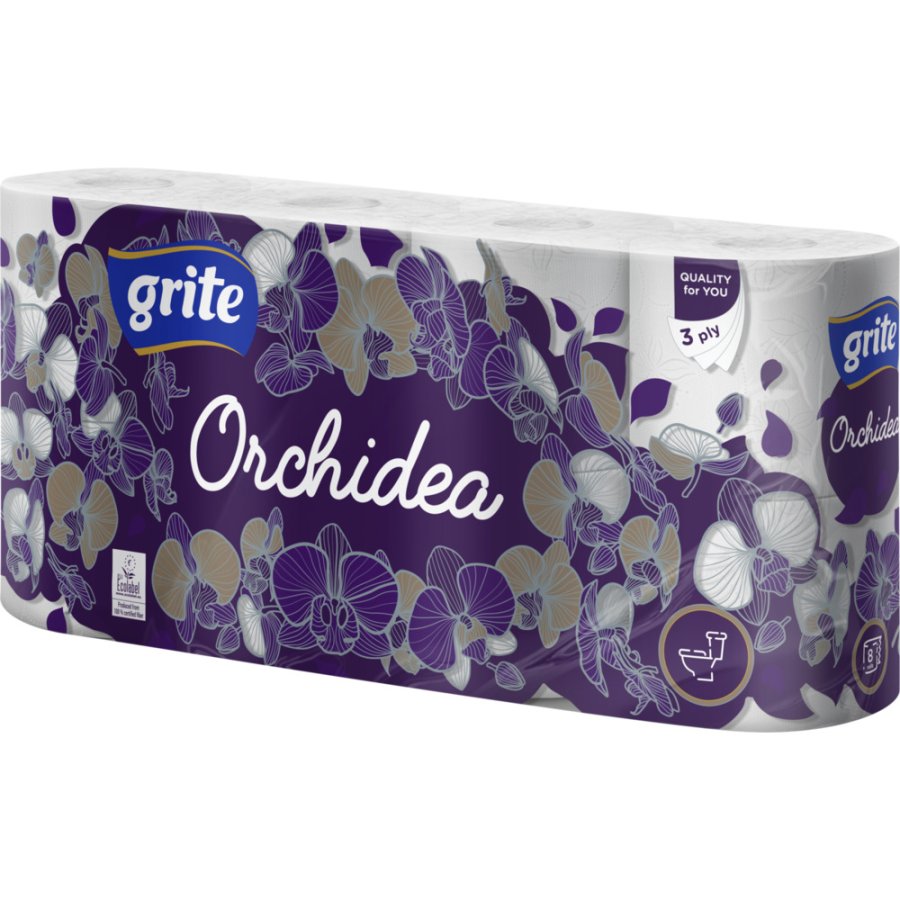 Toilet paper, Grite Orchidea White, 3-ply, 100% virgin fiber, 56 rolls #1