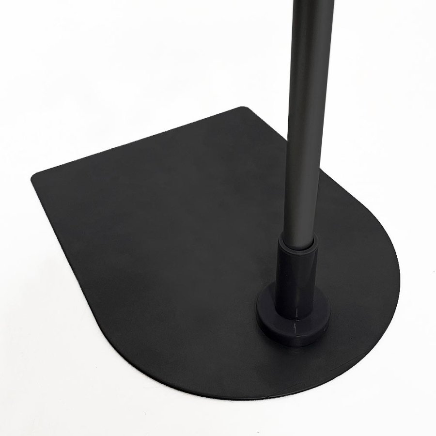 Prisrammes&aelig;t, sort st&aring;l fod og alu stang, sort A3 ramme.