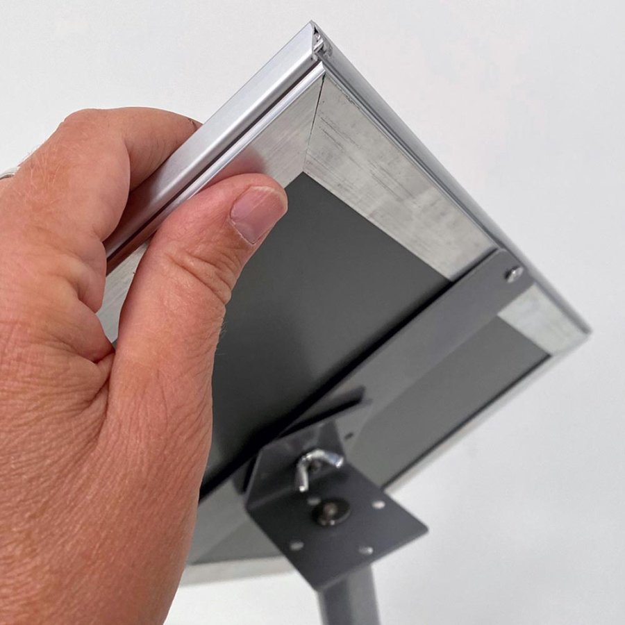 BASIC Infostand A3 - 92mm high - A3 Click frame profile 25mm, silver