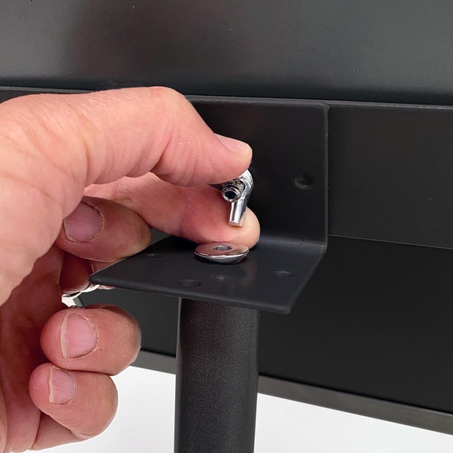 BASIC Infostand A4 - 92mm high - A3 Click frame profile 25mm, black