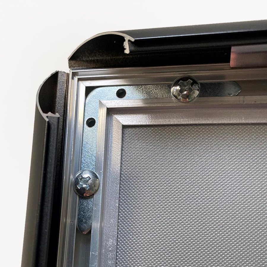 BASIC Infostand A4 - 92mm high - A3 Click frame profile 25mm, black