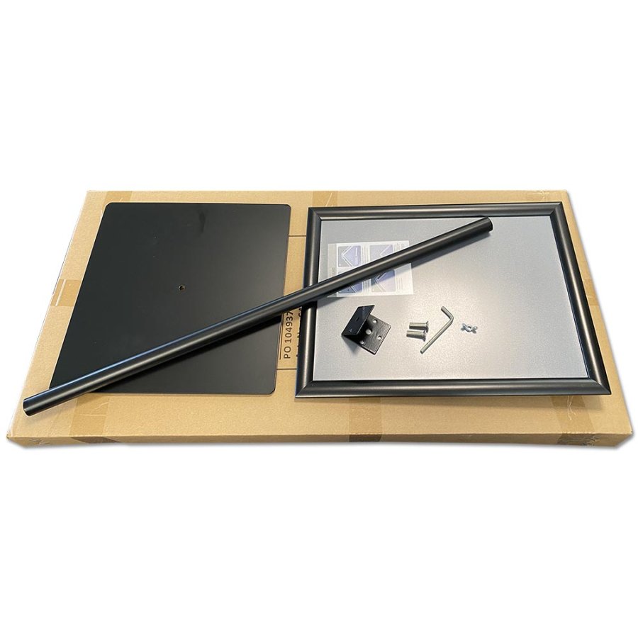 BASIC Infostand A4 - 92mm high - A3 Click frame profile 25mm, black