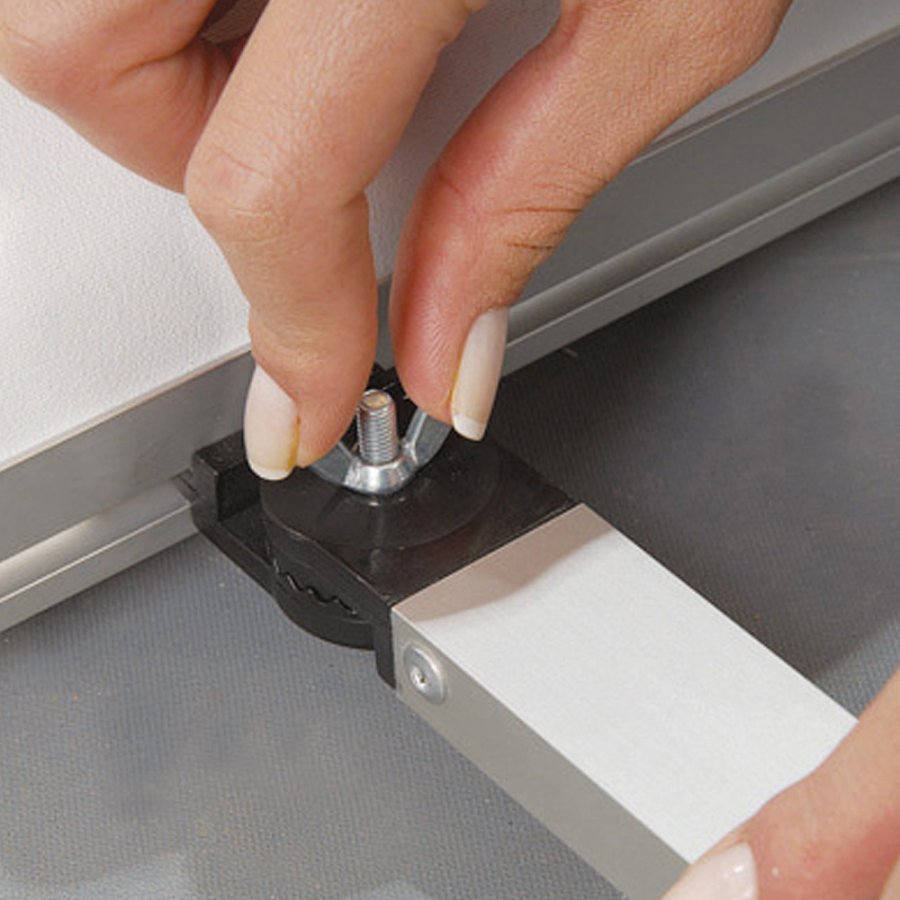 Quick L-Banner, single-sided, 100 x 200 cm, aluminum