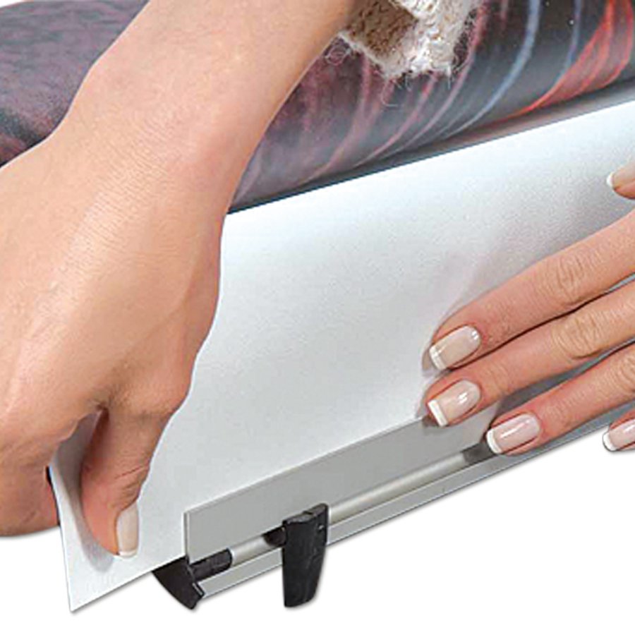 Quick L-Banner, single-sided, 100 x 200 cm, aluminum