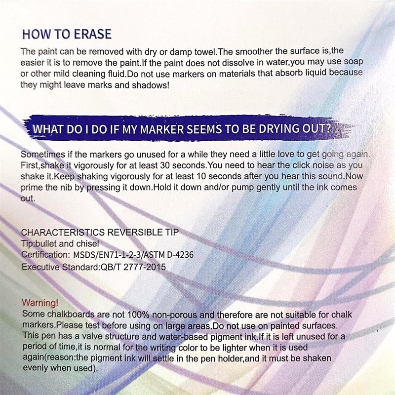 Board Marker, 6 mm, for chalkboards, set of 8 colours