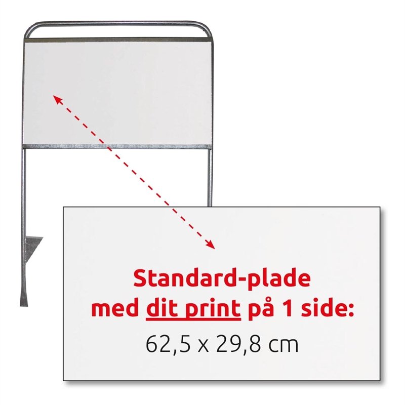 3 mm hvis PS plade til Estate Sign Standard med print på 1 side #1