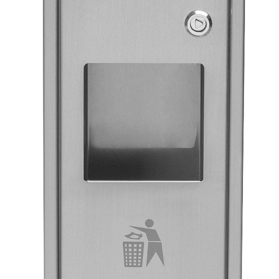 Cigarette waste tower brushed