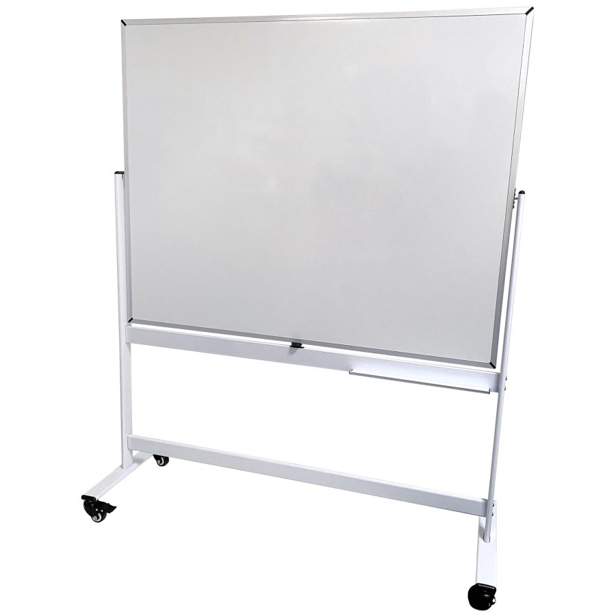 Whiteboard Pro: Enameled Swivel Board 150x120 cm on Mobile Stand