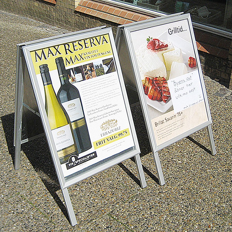 Alu-Line Standard Pavement Board, silver, 70 x 100 cm