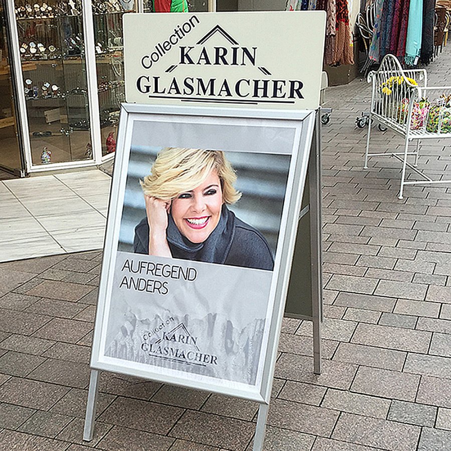 Alu-Line Standard Pavement Board, silver, 70 x 100 cm