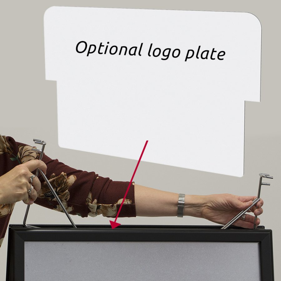 Alu-Line Standard Pavement Board, black, 70 x 100 cm