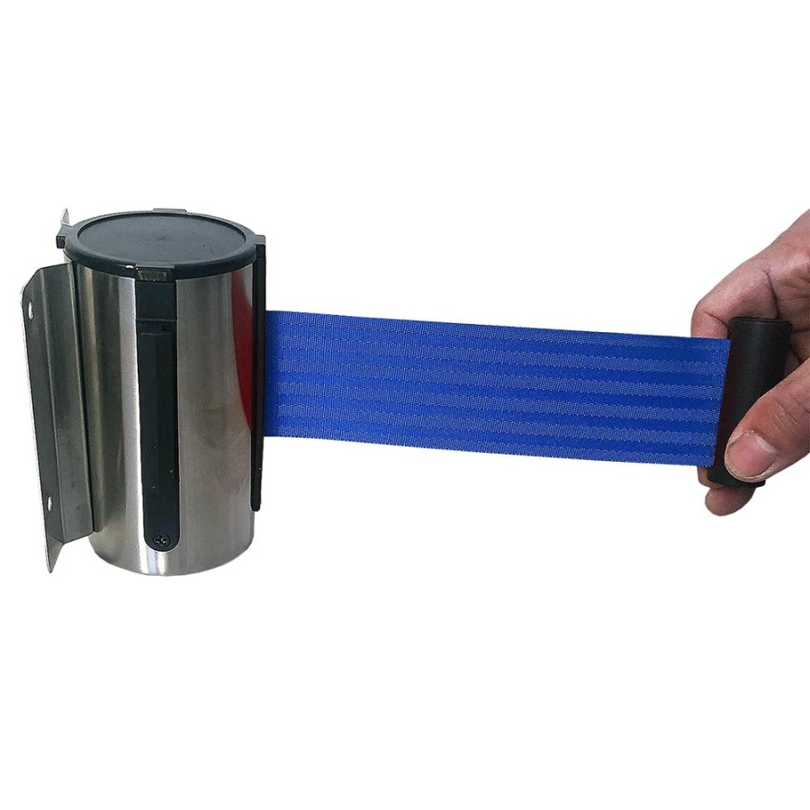 Crowd control belt dispenser wall, blue
