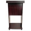 Podium in Black Wood with Wheels - Flexible and Elegant Wood Podium #1