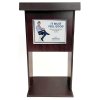 Elegant Black Wood Podium with A3 Silver Frame - Wood Podium from Fast-Fix #1