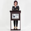 Elegant Black Wood Podium with A3 Silver Frame - Wood Podium from Fast-Fix #8