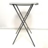 Folding table round Ø 80cm: White Tabletop & Black Steel Frame, Height 110cm #2