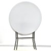 Folding table round Ø 80cm: White Tabletop & Black Steel Frame, Height 110cm #4