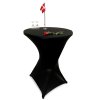 Elastic Black Tablecloth for Event Table Ø80 cm - Stylish and Practical #1